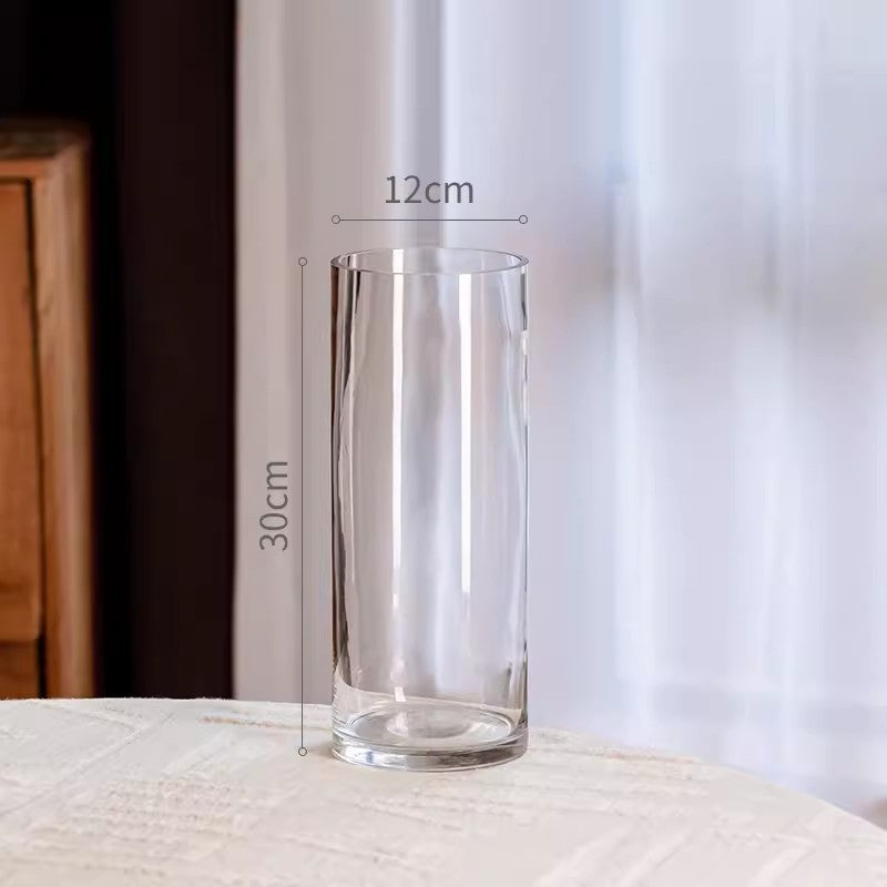 Locaupin Clear Glass Cylinder Vase,Floating Candle Holder Vase, Decor Vases,Clear Vases for Wedding Decorations