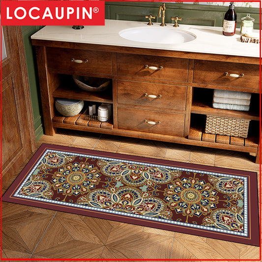 Locaupin Super Absorbent Bath Mat Bathroom Mat Super Absorbent Living Room Floor Mat Rubber Non-Slip Bottom