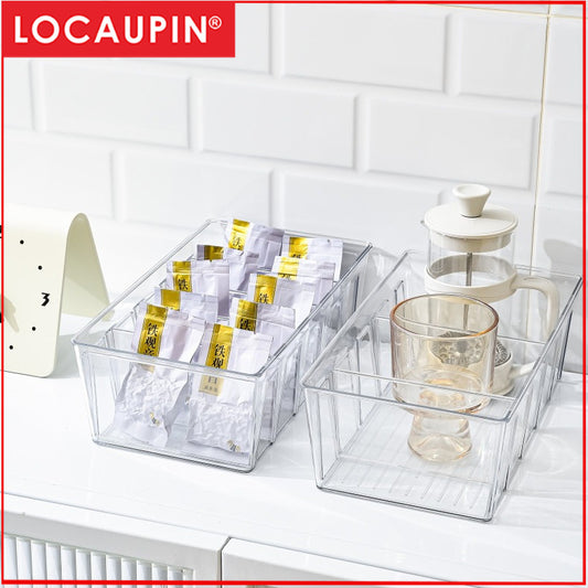 Locaupin Plastic Remote Control Holder, Storage Basket,Cosmetic Storage Organizer,Stationery Storage,Desk Organizers
