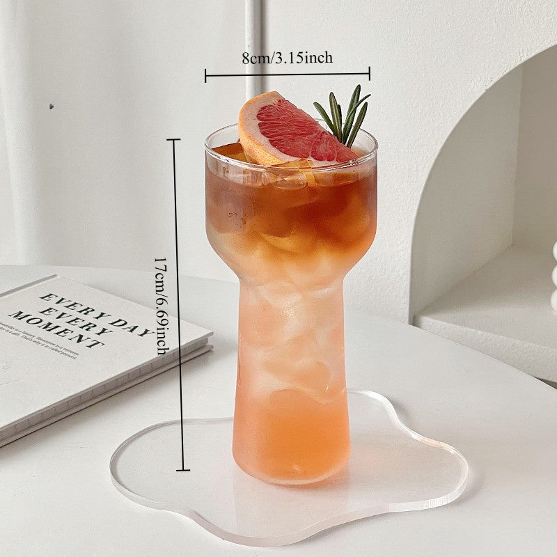Locaupin 470ML Heat Resistant Healthy Glass Cups,Water Glass,Coffee Cups,Flower Tea Glass, Microwave Safe Glass Tea Cups