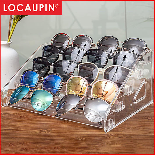 Locaupin Acrylic Nail Polish Organizer Clear Glasses Holder Acrylic Glasses Stand Essential Oils Cosmetic Display
