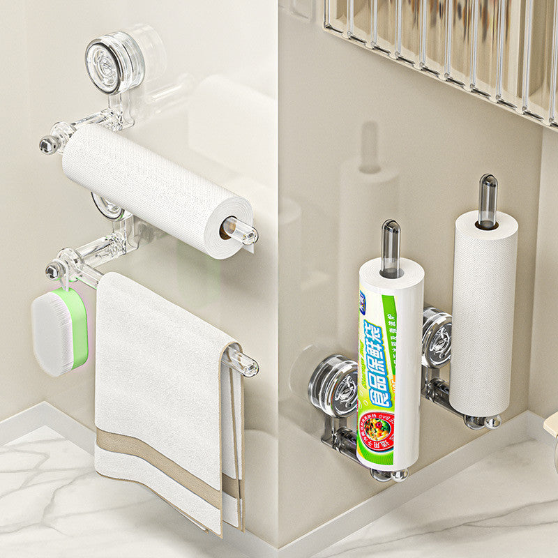 LOCAUPIN Adhesive Paper Towel Holder l Rotatable l Wall Mounted Kitchen Tissue Holder